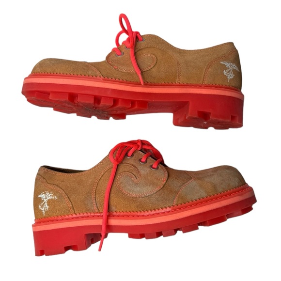 Fluevog | 7th Heaven Gibson Swirl in Orange 7.5 - Picture 8 of 10